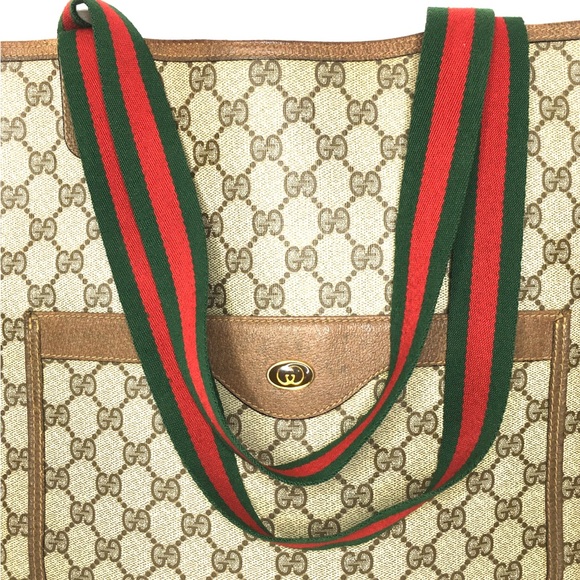Gucci authentic brown monogram coated canvas tote bag - Picture 3 of 15